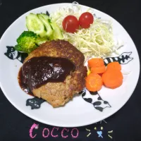 ワンパンハンバーグプレート✨|cocco+さん
