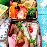 2025/05/12 自家製焼豚と山菜のお弁当|Blueberry🫐さん