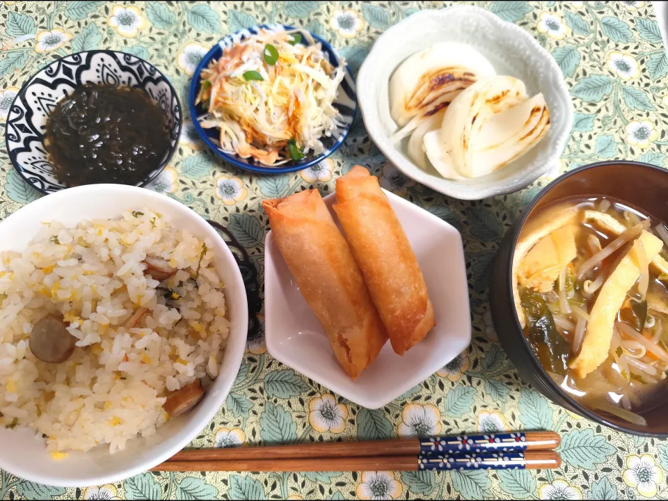 定食風に盛りつけ夜ごはん(rikakoさんの真似っこで!)|m.rafuさん