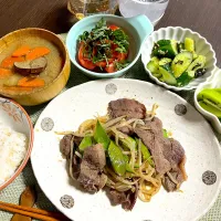 5/12晩ご飯：鹿肩スライスのもやし炒め|ななみんさん