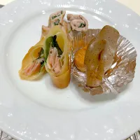 豚シソ巻きとハムエリンギ　紫蘇チーズ春巻き|Maikoさん