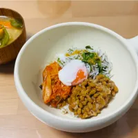 しらす納豆キムチ丼|mtsu_sh_tmさん