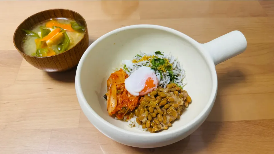 しらす納豆キムチ丼|mtsu_sh_tmさん