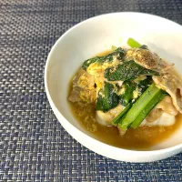小松菜と豚バラの温豆腐|Taさん
