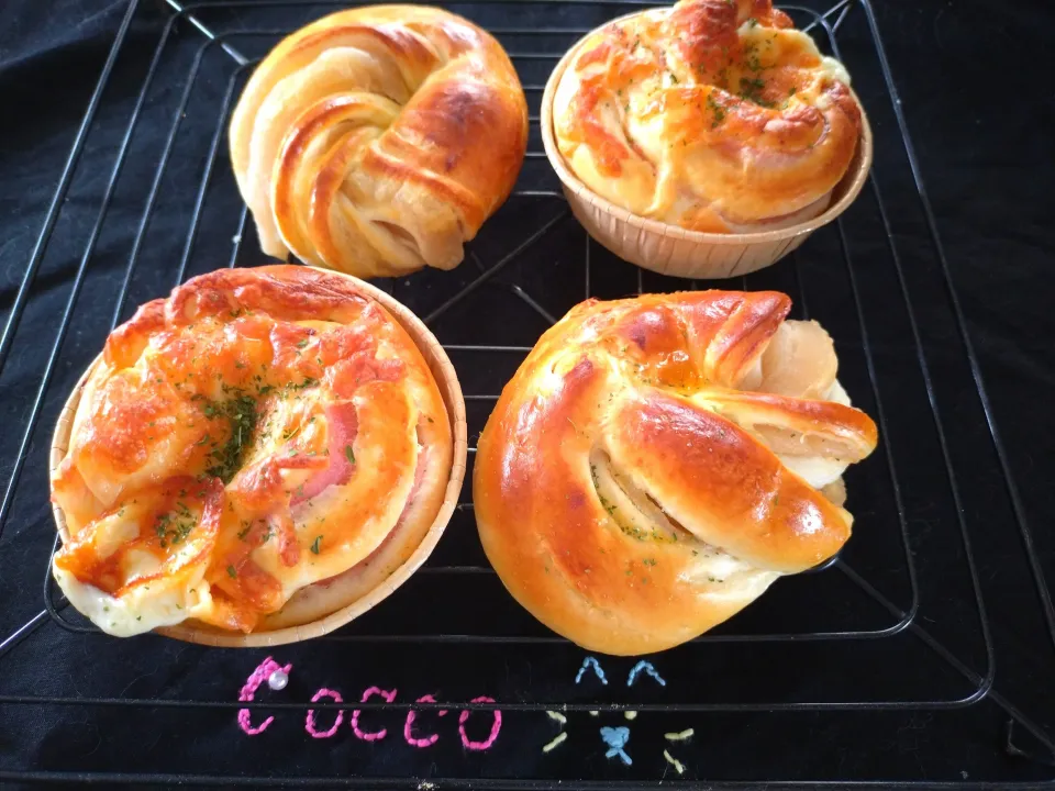 ハムチーズパン&アンパン✨|cocco+さん