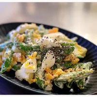 スナップエンドウとゆで卵のサラダ🥗