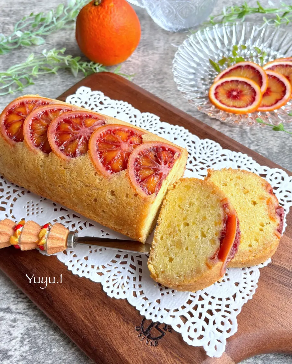 ブラッドオレンジのパウンドケーキ🍊|ゆーこどんさん