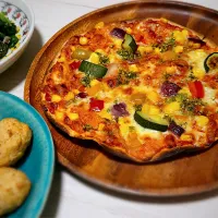 トルティーヤでピザ🍕