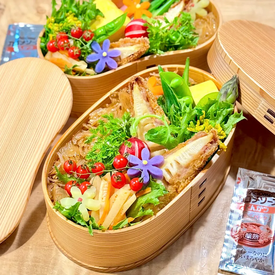 筍の肉巻フライ弁当|1480_kojiさん