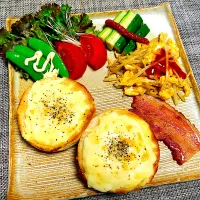 マヨチーズバーガー★ワンプレート|まめもにおさん
