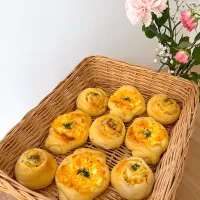 ＊くるくるコーンパン
＊たまごサラダパン|さっちんさん