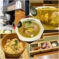 濃厚牡蠣らぁ麺 上 ＋牡蠣飯(S)@牡蠣と貝(築地)|塩豚骨さん