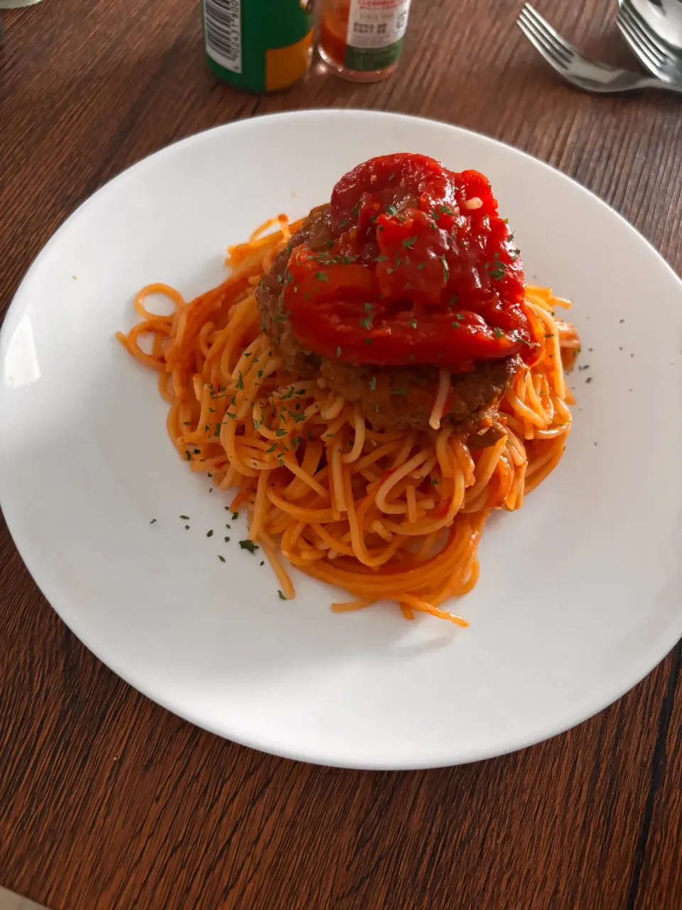 akkaさんの料理 崩してトマトのボロネーゼ🍅🍝|𝓤𝓬𝓪さん