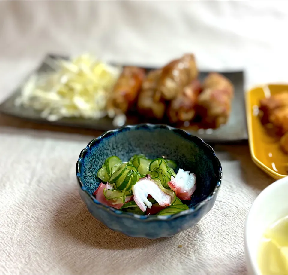 たこと胡瓜の酢の物|かっちゃん杉さん