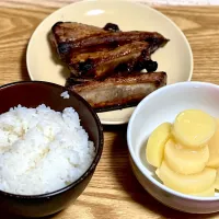 ☆スペアリブ ☆べったら漬 ☆ご飯|まぁたんさん
