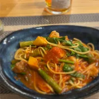 アサリのトマトソースパスタ|ゆうこさん