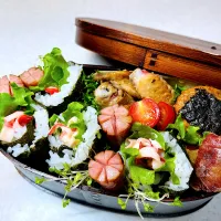カニカマサラダ巻き弁当| nnnnn’koさん