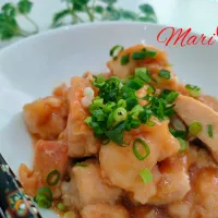 《レシピ有》片栗粉でぷる照り旨！鶏むね肉のスタミナ焼き。| Mariさん