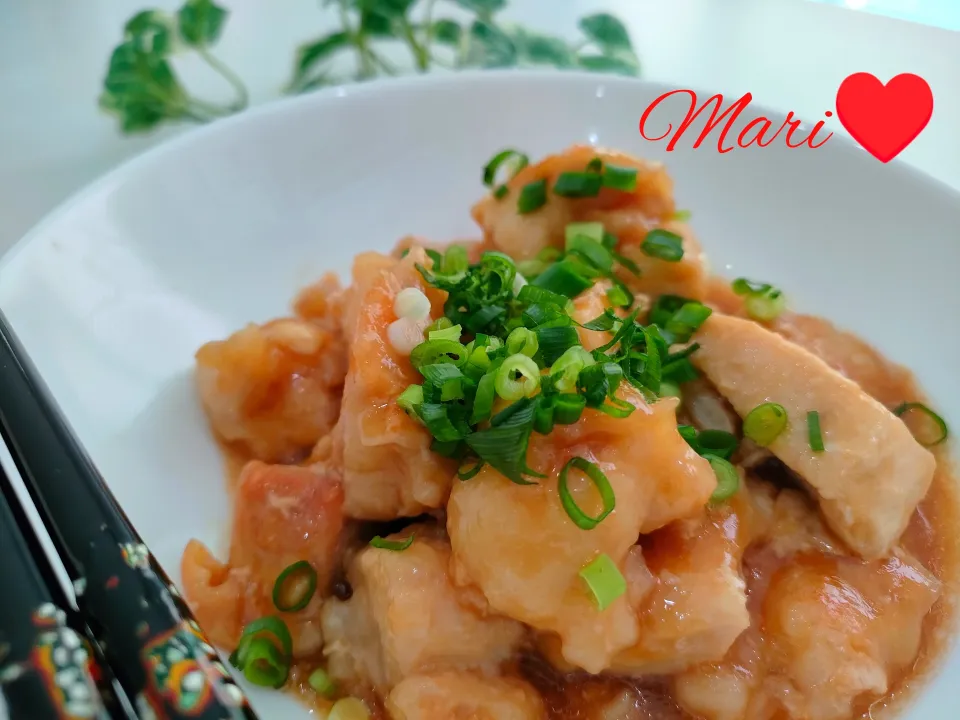 《レシピ有》片栗粉でぷる照り旨！鶏むね肉のスタミナ焼き。|Mariさん