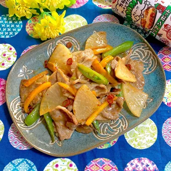 Snapdishの人気料理写真:豚肉のピリ辛炒め煮✨