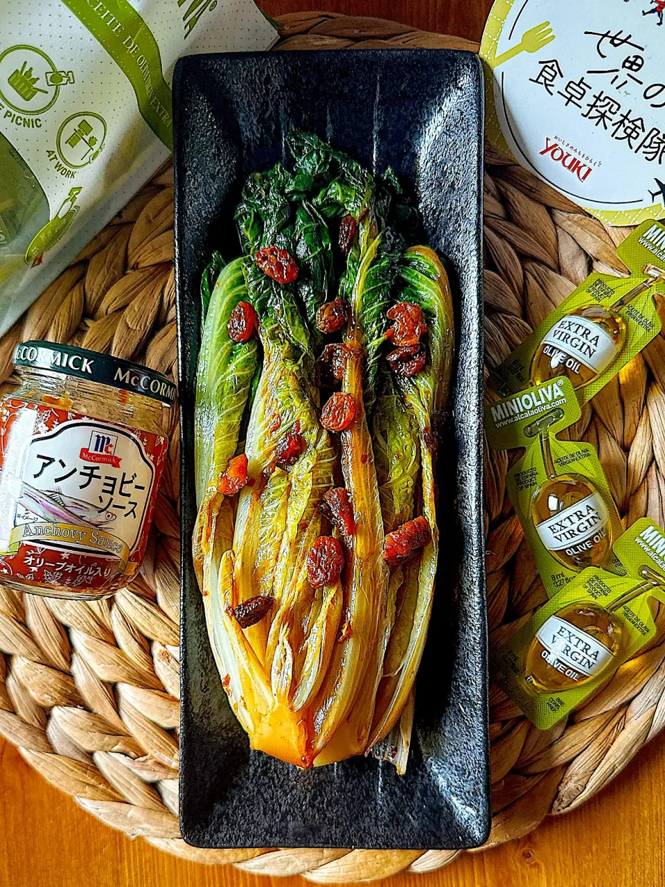 🥬ロメインレタスの蒸し炒め煮🥬|にゃんぺこさん