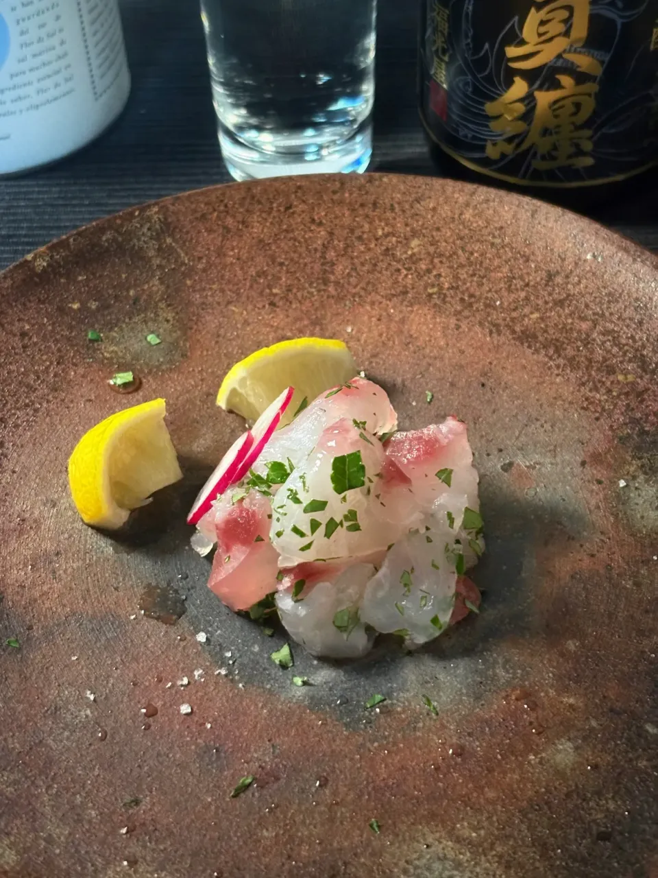 七海さんの料理 鯛の刺身 木の芽塩|まる(丸大豆)さん