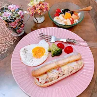 ツナポテトベーコンチーズピザ|ショコラさん