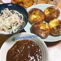＊ハッシュドビーフとチーズパン。誕生日ごはん♪＊|ultramarineさん