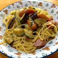 ナスとソーセージの和風パスタ|みいもさん