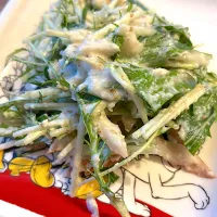 お豆腐で水菜が美味しいサラダ|ぺろたんさん