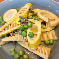 筍とグリーンピースの煮物|じゅんさんさん