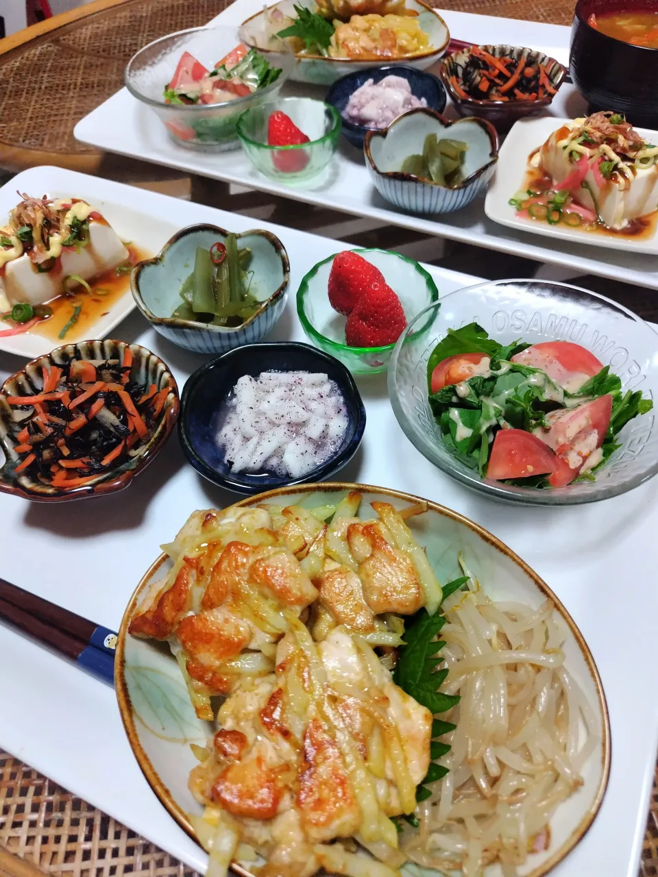 夜、米抜き、胸肉のポテト焼きカレー風味の夜ご飯です✨|rikako♪。.:＊さん