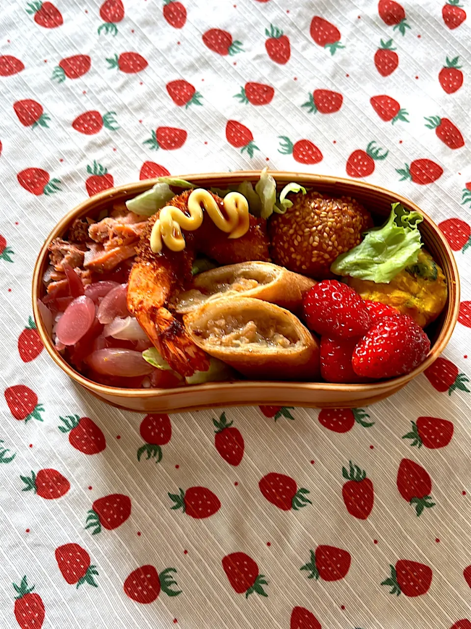 エビフライ弁当|にこりこぷりんさん