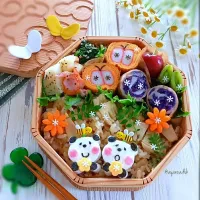 🌱🐼🏵️🐼🌱
筍の炊き込みご飯弁当