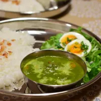 ほうれん草エビカレー|うにんぱすさん