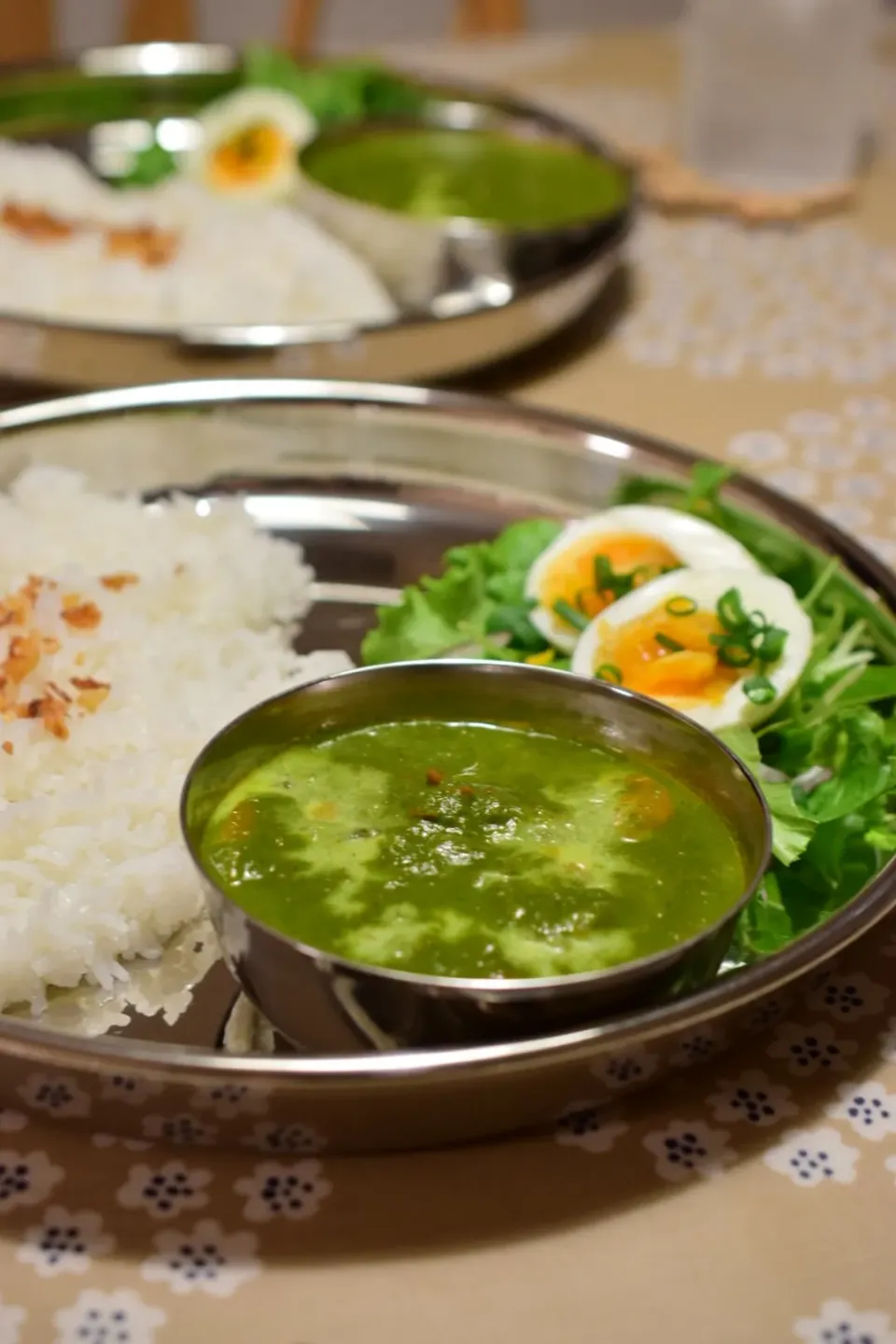 ほうれん草エビカレー|うにんぱすさん