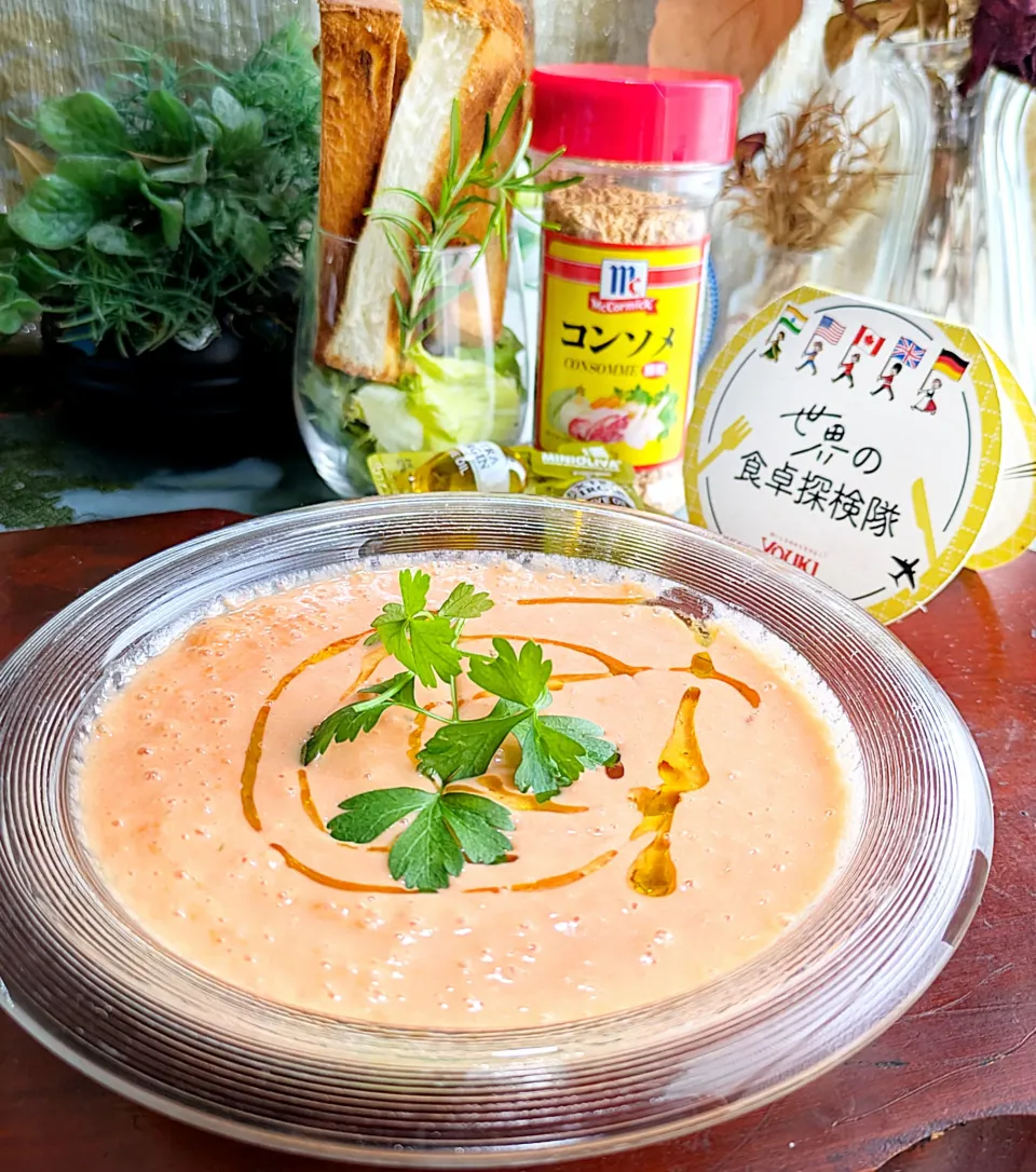 🌏『世界の食卓探検隊』🇮🇹イタリア料理
【🇮🇹トマトのズッパ】(スープ)|ayaさん