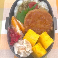 0515 玉ねぎソースハンバーグ　男子高校生弁当|Riieeさん