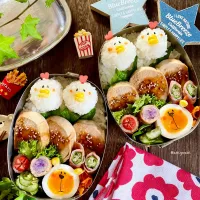 にわとりちゃん鶏チャーシュー弁当|Akiyoෆ¨̮⑅さん
