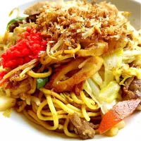 味噌＋ソース＋白だしの焼きそば🥘
