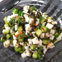 オクラとキュウリと長芋の和え物| マイケルの料理さん