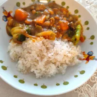 豚こまサラダ豆の具沢山カレー