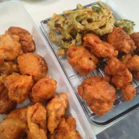 唐揚げ1kgとゴーヤの唐揚げ|puniさん