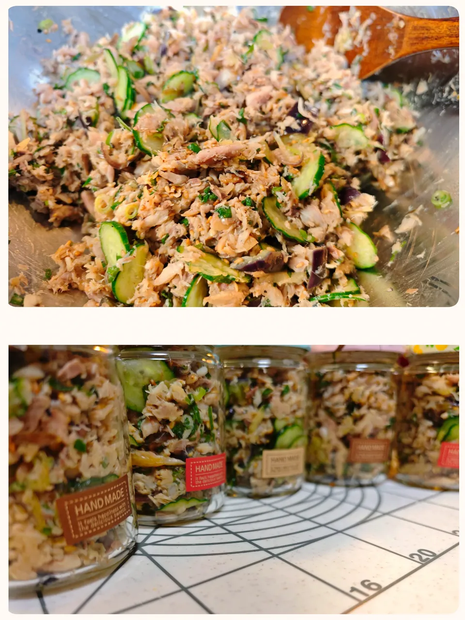 鯵のほぐし身のみょうが味噌和え♥|きゅうちゃんさん