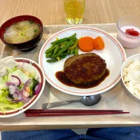 寮の晩ごはん😋ハンバーグシャリアピンソース|すかラインさん