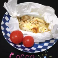 タラの粒みそチーズの包み焼き✨