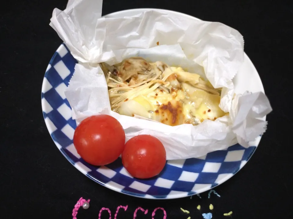 タラの粒みそチーズの包み焼き✨|cocco+さん
