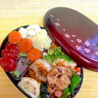 JK弁当🍱ガーリックシュリンプ＆鶏肉ササミチーズ| ティーダさん