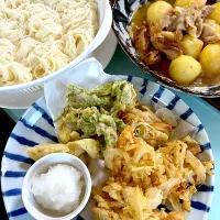 肉じゃがと素麺と天ぷら|あささん