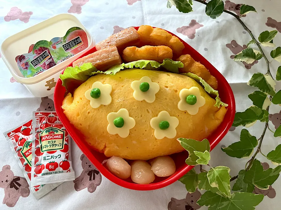 ＊0027.オムライスの日🎶娘ちゃんの高校生弁当🍱＊ミートソースリメイクで簡単🎶＊|＊抹茶＊さん